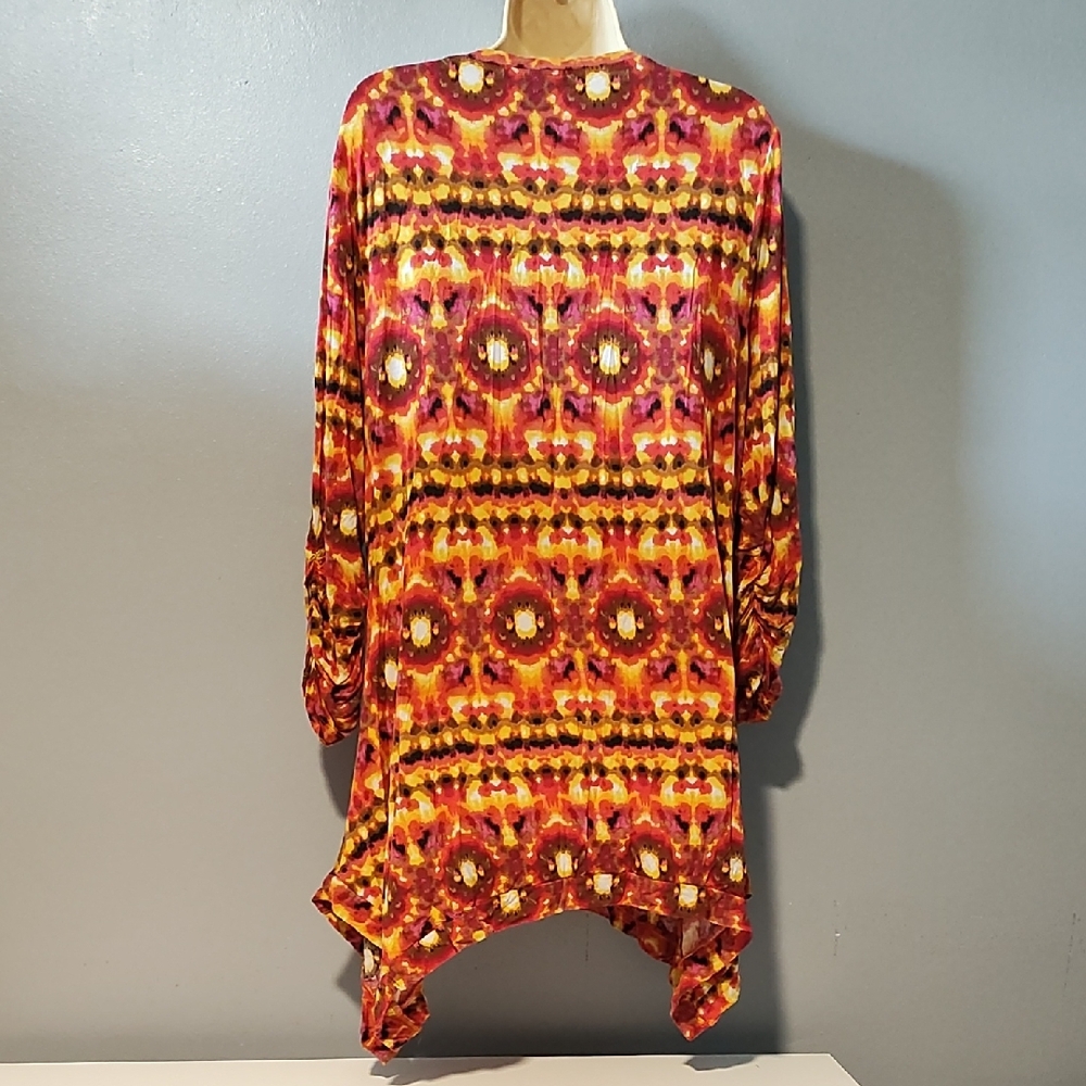 Grace Elements Vibrant Multicolor V-Neck Tunic - image 11